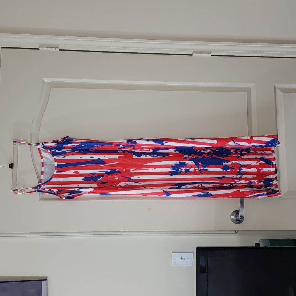 AMERICAN FLAG DRESS 4TH OF JULY